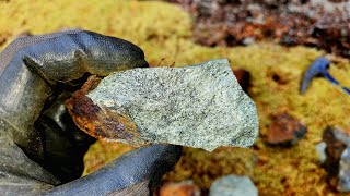 Stockpiled Massive Chalcopyrite From Old Mine Workings [upl. by Otilesoj]