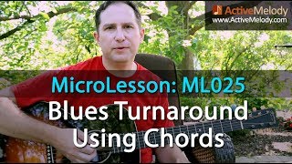 Learn a Blues Turnaround in the key of A Easy to Transpose  Guitar Lesson  ML025 [upl. by Ettezzil]