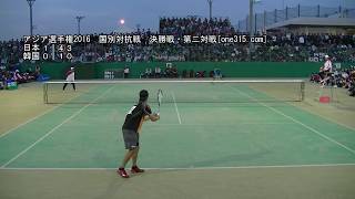 ★ソフトテニス アジア選手権2016 男子 国別対抗戦 決勝戦 日本ー韓国２ 増田ーキムドンフン [upl. by Gniliem]