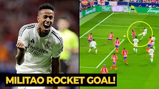 Eder Militao scored crazy ROCKET GOAL against Atletico de Madrid  Football News Today [upl. by Annibo]