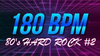 180 BPM  80s Hard Rock 2  44 Drum Track  Metronome  Drum Beat [upl. by Farnham298]