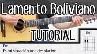 Como tocar Lamento Boliviano Enanitos Verdes en guitarra COMPLETO acordes tutorial SUPER FACIL [upl. by Ainod616]