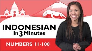 Learn Indonesian  Indonesian in Three Minutes  Numbers 11100 [upl. by Rebeka]