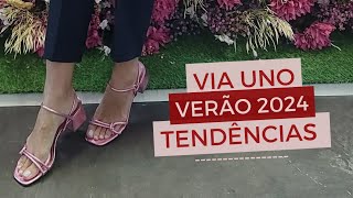 VIA UNO NOVA COLEÇÃO VERÃO 2024  OS SAPATOS QUE VÃO BOMBAR NO VERÃO 2024 TENDÊNCIAS CALÇADOS [upl. by Kennedy905]