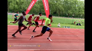 🇨🇭13 year old jogs the 80m in 930 secKantonsfinal Visana nike sports olympics Adidas puma [upl. by Yarak]