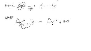 reaction of cyclopropane with Cl2 [upl. by Ytoc623]