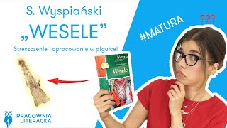 „Wesele” S Wyspiański  streszczenie i opracowanie w pigułce matura matura2020 wesele lektury [upl. by Wager]