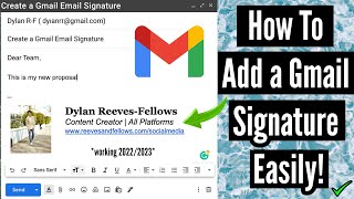 How to Create a PROFESSIONAL GMAIL EMAIL SIGNATURE In Only 3 MINUTES 20222023 Working [upl. by Lenssen]