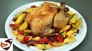 Pollo al forno con patate  Morbido dentro e croccante fuori – Secondi piatti [upl. by Mahla]