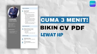 Cara Bikin CV PDF Lewat HP Terbaru 2023 [upl. by Taffy]