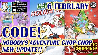 NEW CODE NOBODYS ADVENTURE CHOPCHOP GIFTCODES 6 FEBRURY 2024 amp HOW TO REDEEM ANDROIDIOS [upl. by Mutz]