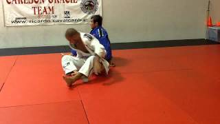 Jiu Jitsu Techniques  Elevator Sweep and Lapel Choke [upl. by Lednik]