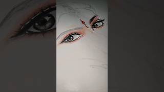 Beautiful eyes painting 😍artdrawing shorts radharani [upl. by Haneen168]