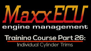 MaxxEcu Training Part 26 Individual Cylinder Trims  Evans Performance Academy [upl. by Naoh478]