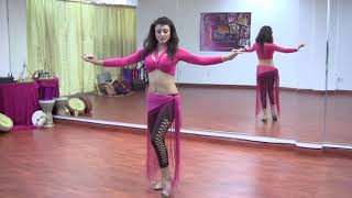 StepFlix Belly dance Level 1 basic step 11 hip lifts amp crescents [upl. by Ollecram]