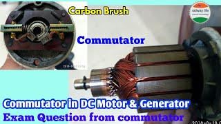 Commutator in DC machine  Commutator Question for Exam  Commutator in DC motor amp Generator [upl. by Otho844]