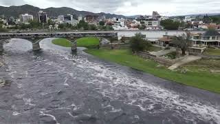 Carlos Paz La creciente vista desde el aire [upl. by Ganiats]