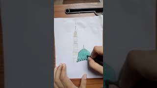 Masjidenabvi Drawing tutorial very easyHow to draw beginners step by step [upl. by Ruelle]