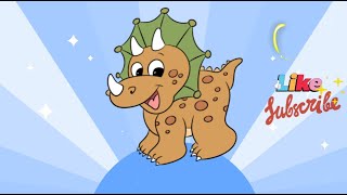 How to Draw a Cute Dinosaur drawing and coloring cartoon characters drawtube28 [upl. by Airun342]