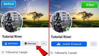 How to Remove message button on Facebook 2024  Hide message button on Facebook Profile [upl. by Erapsag541]