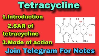 Tetracycline ll SAR of tetracycline ll MOA ll Medicinal chemistry lll ll in hindi [upl. by Dlared478]