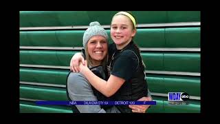 Peyton Hoffman’s 1000 points story on WDAY News [upl. by Shirberg]