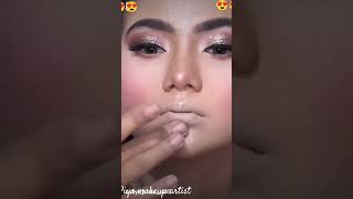 Rose gold eye makeup wit lipstick colur beautiful 😍 pls pasand aye to like Krna na bhule 🤗👍🤞 [upl. by Baler]