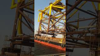 Saudi aramco jakat lowding in barge youtube mechanical all work [upl. by Ahsikram]