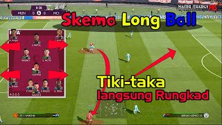 Formasi Modern Skema Long Ball Lawan Tikitaka jadi easy  PES 2021 [upl. by Derfnam]