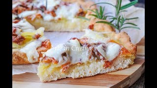 FOCACCIA MORBIDA VELOCE CON SALSICCIA E PATATE [upl. by Anaytat]