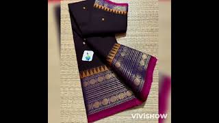 Rettaipettu border Kanchi cotton buta sarees with running blouse whatsapp 91605 388991645ship [upl. by Ackley]