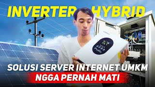 Solusi Server Internet RT RW NET dengan Inverter Hybrid Zamdon  Bisa Panel Surya Bisa PLN [upl. by Irovi]