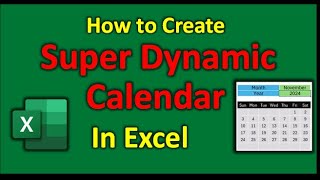 How to Create a Fully Dynamic Calendar in Excel  StepbyStep Excel Tutorial [upl. by Anaugahs]