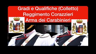 Gradi e Qualifiche da colletto Reggimento Carabinieri Corazzieri Prima del 2018 [upl. by Olram]