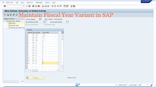 How to create Fiscal year variant in SAP FICO [upl. by Ym]