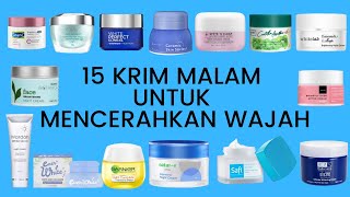 Rekomendasi TOP 15 Krim Malam Yang Bagus Untuk Mencerahkan Wajah dan Menghilangkan Jerawat [upl. by Aicatsanna]