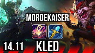 MORDEKAISER vs KLED TOP  9 solo kills 1125 500 games Dominating  EUW Master  1411 [upl. by Hotze469]