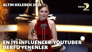 Pantene Altın Kelebek 2023 En İyi InfluencerYouTuber – Berfu Yenenler [upl. by Salomi908]