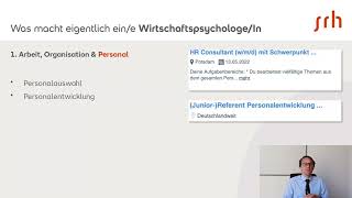 Was macht eigentlich ein WirtschaftspsychologeIn [upl. by Namyh]