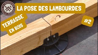 Construire une terrasse en bois sur plots réglables 2 la pose des lambourdes et bandes résiliente [upl. by Gerardo328]