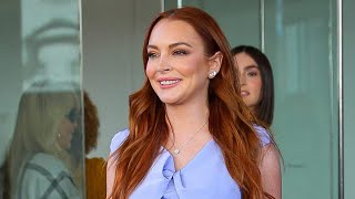 Lindsay Lohan Turns Heads In Ripped Jeans And A Figure Hugging Bodysuit [upl. by Aldridge836]