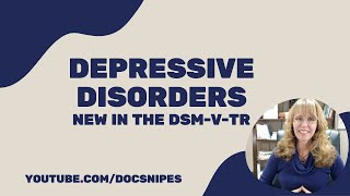 Depression Disorders in the DSM 5 TR  Symptoms and Diagnosis [upl. by Niwrad]