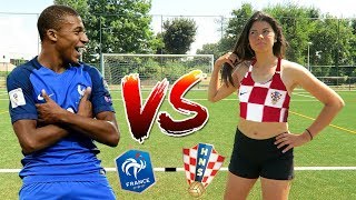 FRANCE VS CROATIA  WORLD CUP FOOTBALL CHALLENGES [upl. by Rramed563]