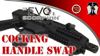 CZ Scorpion Evo 3 Cocking Handle Swap [upl. by Lleihsad]