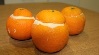 Cómo hacer naranjas heladas o helado de naranja en cascara [upl. by Nylareg895]