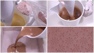 SAPONE ALLARGILLA ROSA CON RICAMO  DIY Embroidered Pink Clay Soap [upl. by Murtha]