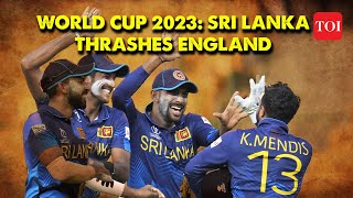 Sri Lanka upset England by 8 wickets ICC World Cup 2023 SL VS ENG Highlights England OUT of WC [upl. by Niletak]