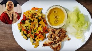 Lebanese platter with chicken ll Lebanese food recipes youtube l by Cooking with Benazir [upl. by Bonnee84]