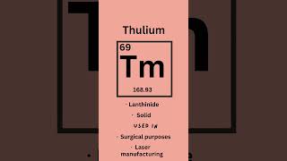 Thulium  Elements series part sixtynine 🧪 science stem learning [upl. by Odrick388]