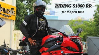 Riding The Bmw s1000 RR for the first time  my first superbike ride  s1000rr superbike motovlog [upl. by Stillas]